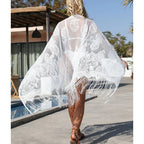 Women’s Ruffle Lace Swim Sarong – Lightweight Bikini Cover Up Wrap