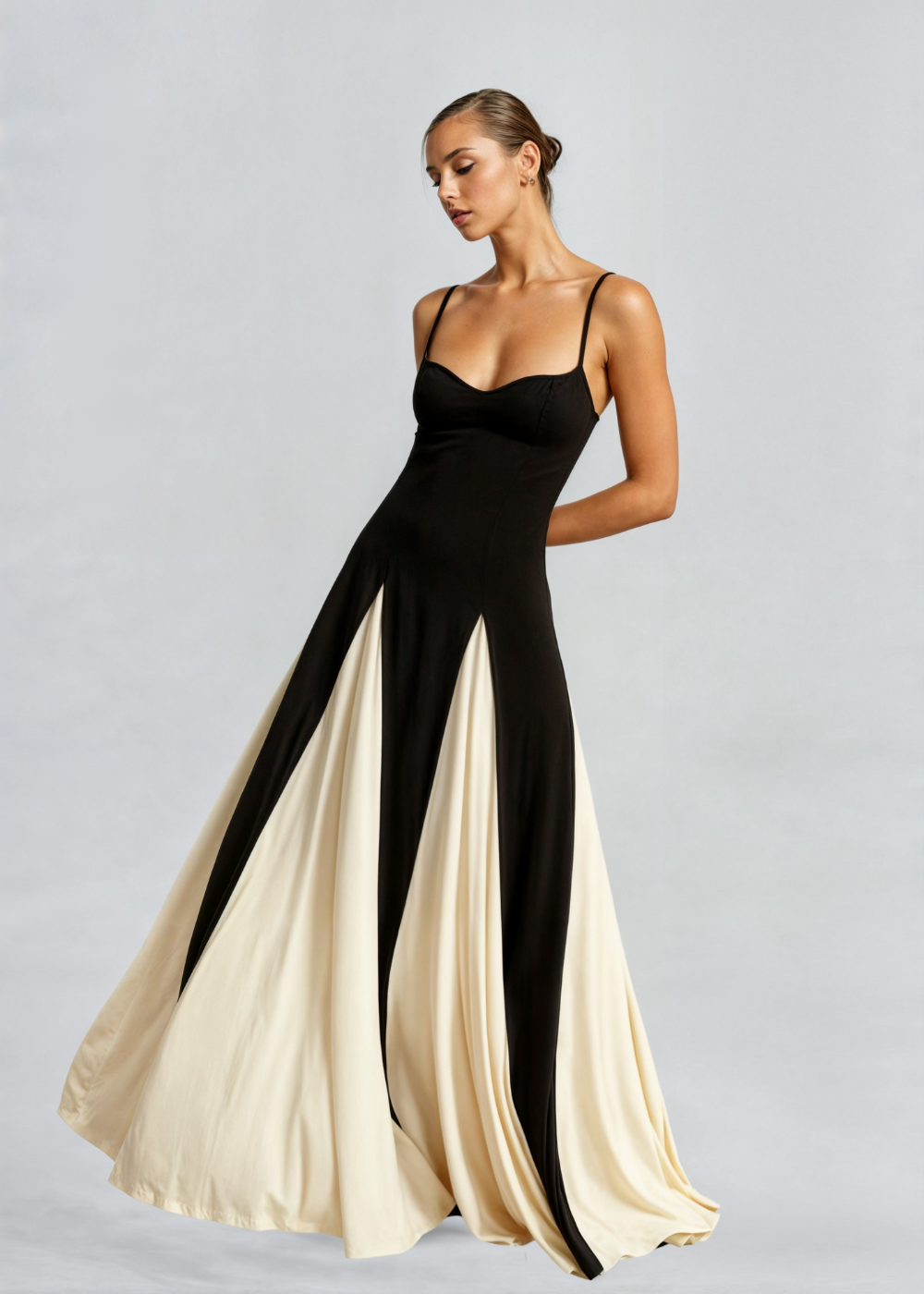 Serena Elegant Women’s Maxi Dress – Flowy Long Dress with Soft Drape for Weddings, Evening Events & Formal Chic Occasions