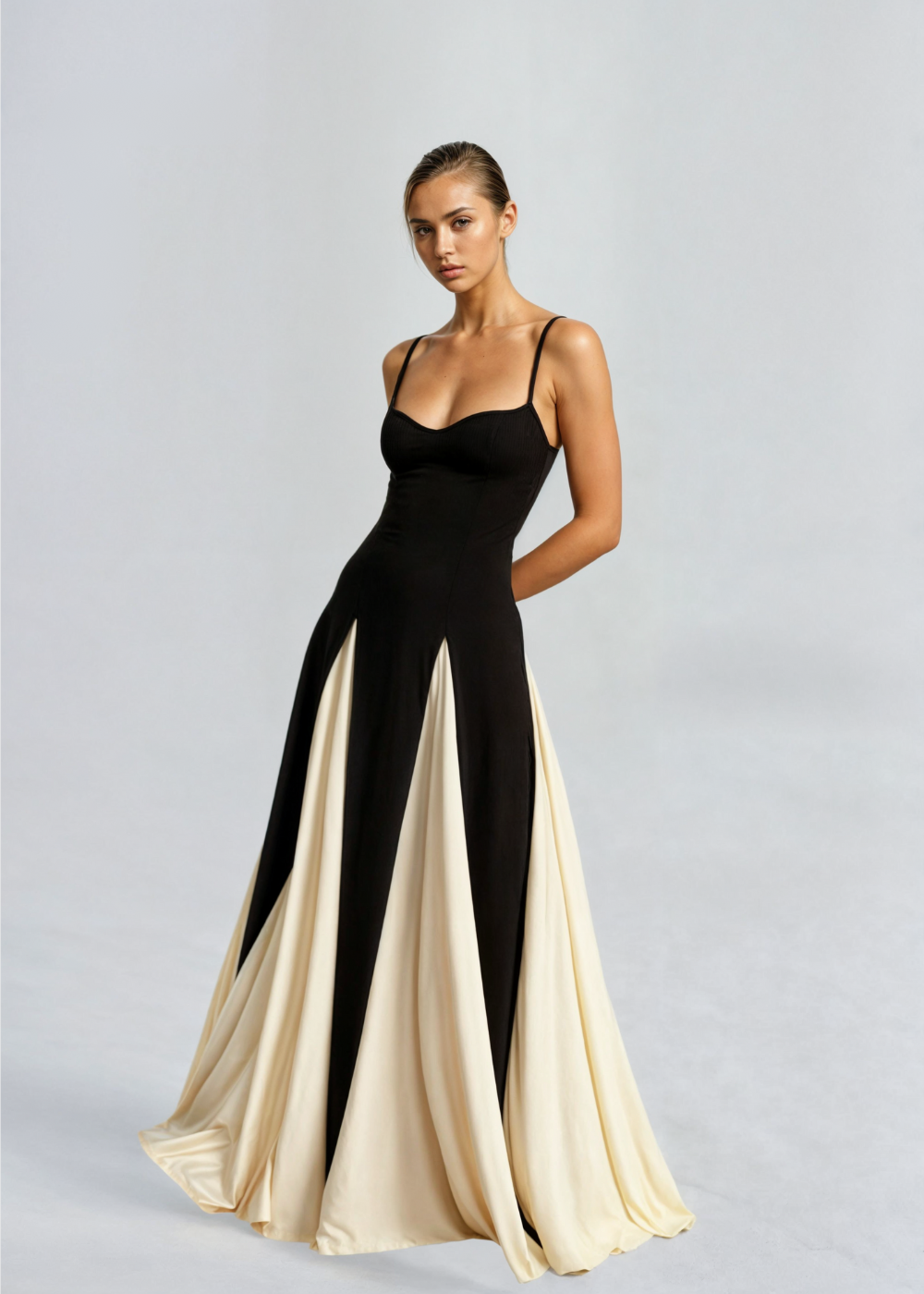 Serena Elegant Women’s Maxi Dress – Flowy Long Dress with Soft Drape for Weddings, Evening Events & Formal Chic Occasions