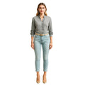 Women’s Ruffle Collar Cotton Blouse – Long Sleeve Bishop Sleeve Button Down Shirt for Office, Work & Elegant Everyday Wear