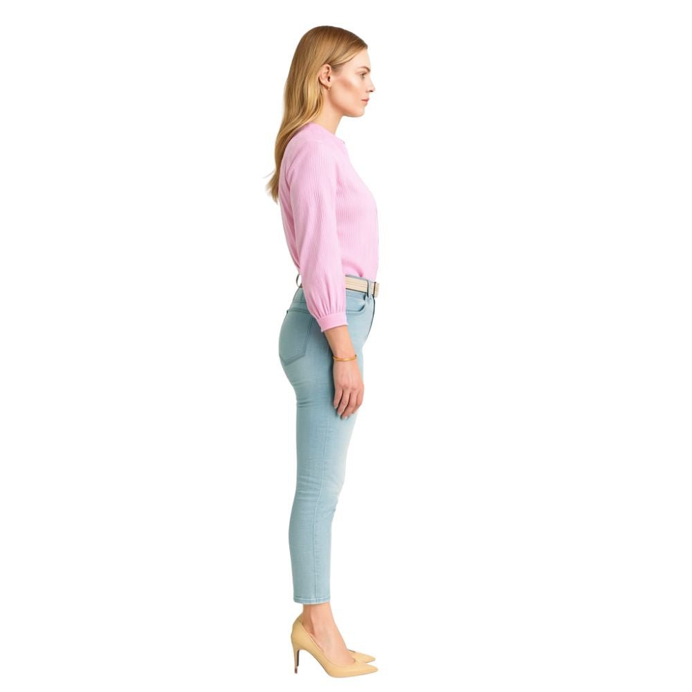 Women’s Ruffle Collar Cotton Blouse – Long Sleeve Bishop Sleeve Button Down Shirt for Office, Work & Elegant Everyday Wear