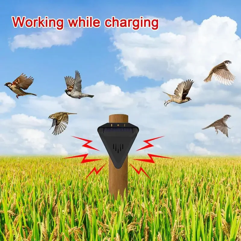 Solar Bird Repeller with Rotating Predator Sounds