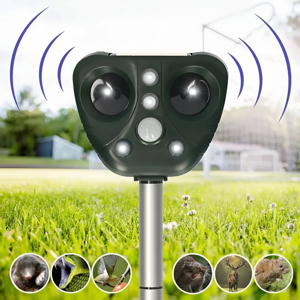 Solar Ultrasonic Bird Repeller for Gardens and Yards