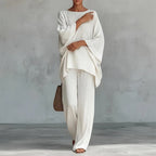 Women’s Linen Long Sleeve Top & Wide Leg Pants Set