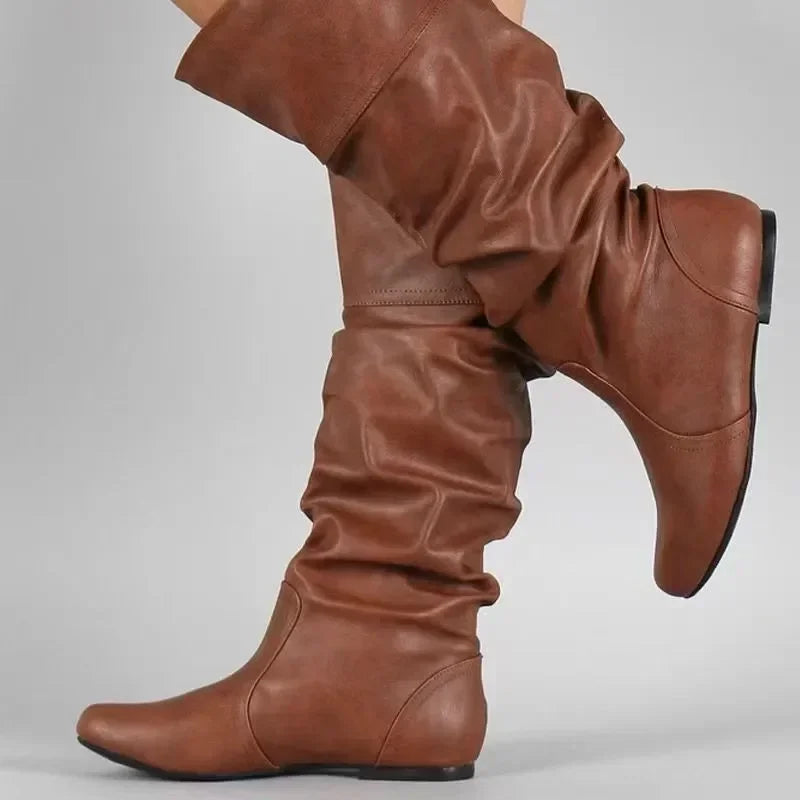Women's Mid-Calf Cowgirl Boots, Western Style, All-Season