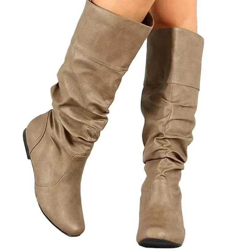 Women's Mid-Calf Cowgirl Boots, Western Style, All-Season