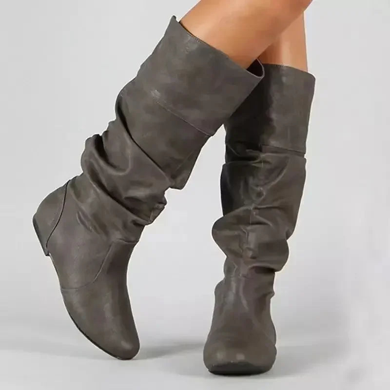 Women's Mid-Calf Cowgirl Boots, Western Style, All-Season