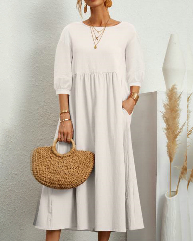 Womens midi dress styled for the office