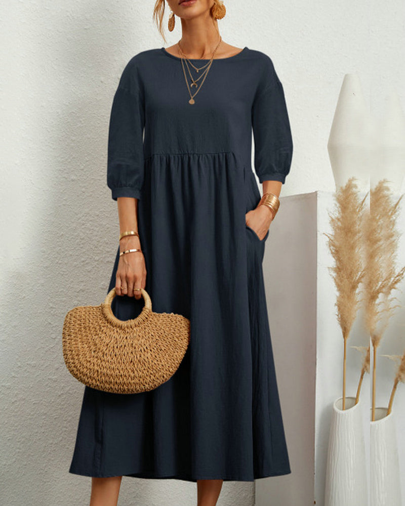 Womens versatile midi dress for everyday wear