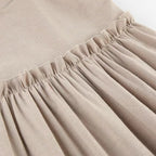 Cotton Linen Backless Vest Mini Dress