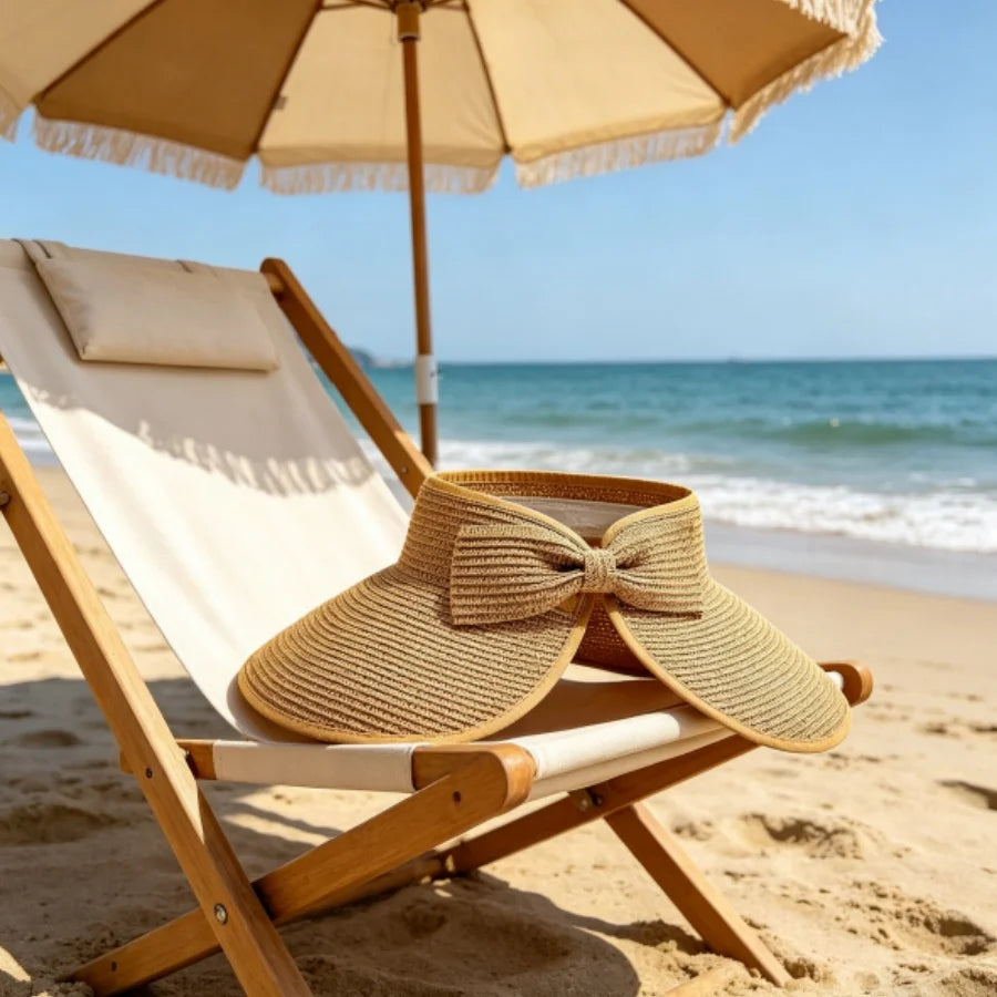 Summer Collection | Women's Sun Visor Hat with Wide Brim & UPF 50+ Protection | Stylish Shade for Beach Days