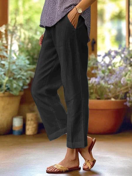 Summer Essentials | White Linen Pants Women with Breathable Comfort | Wide Leg Design for Effortless Chic