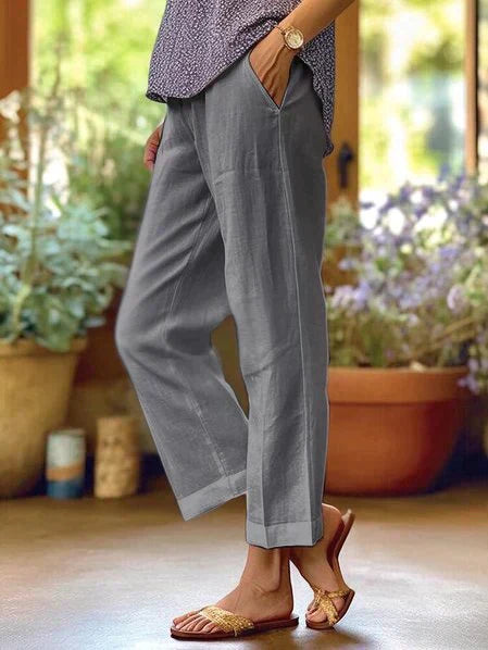 Summer Essentials | White Linen Pants Women with Breathable Comfort | Wide Leg Design for Effortless Chic