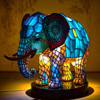 Animal Stained Glass Style Accent Table Lamp