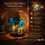 Animal Stained Glass Style Accent Table Lamp