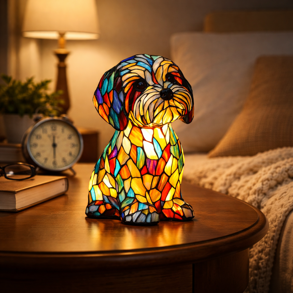 Dog LED Night Light Table Lamp
