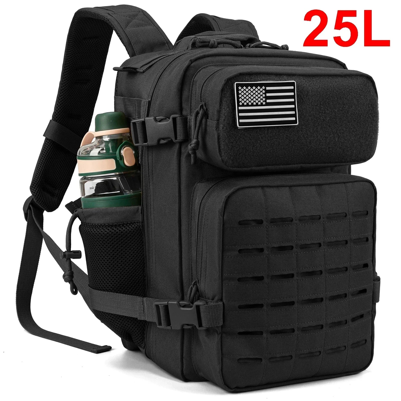 Tactical Backpack | 25L & 45L Travel Backpack with Water Bottle Holder | Versatile Outdoor Gear for Hiking and Daily Use