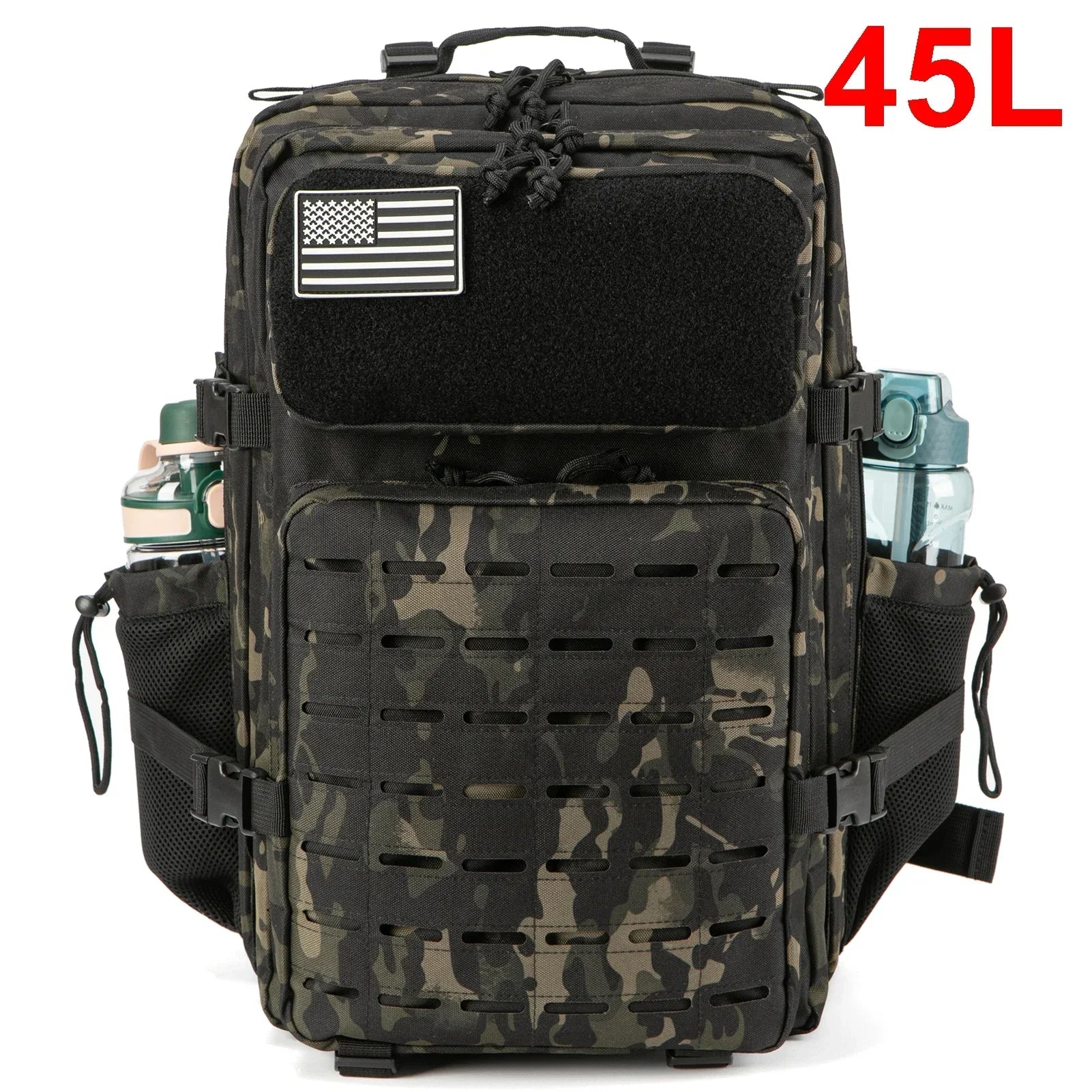 Tactical Backpack | 25L & 45L Travel Backpack with Water Bottle Holder | Versatile Outdoor Gear for Hiking and Daily Use