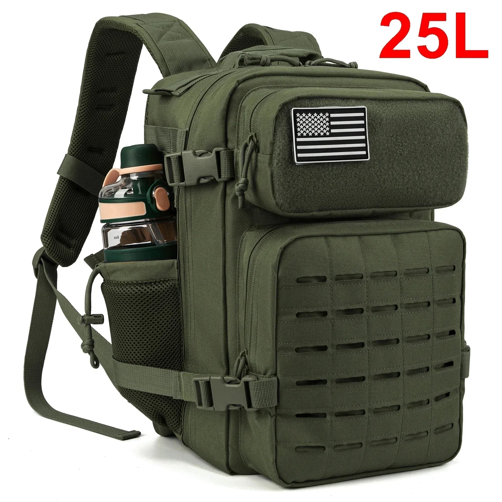 Tactical Backpack | 25L & 45L Travel Backpack with Water Bottle Holder | Versatile Outdoor Gear for Hiking and Daily Use