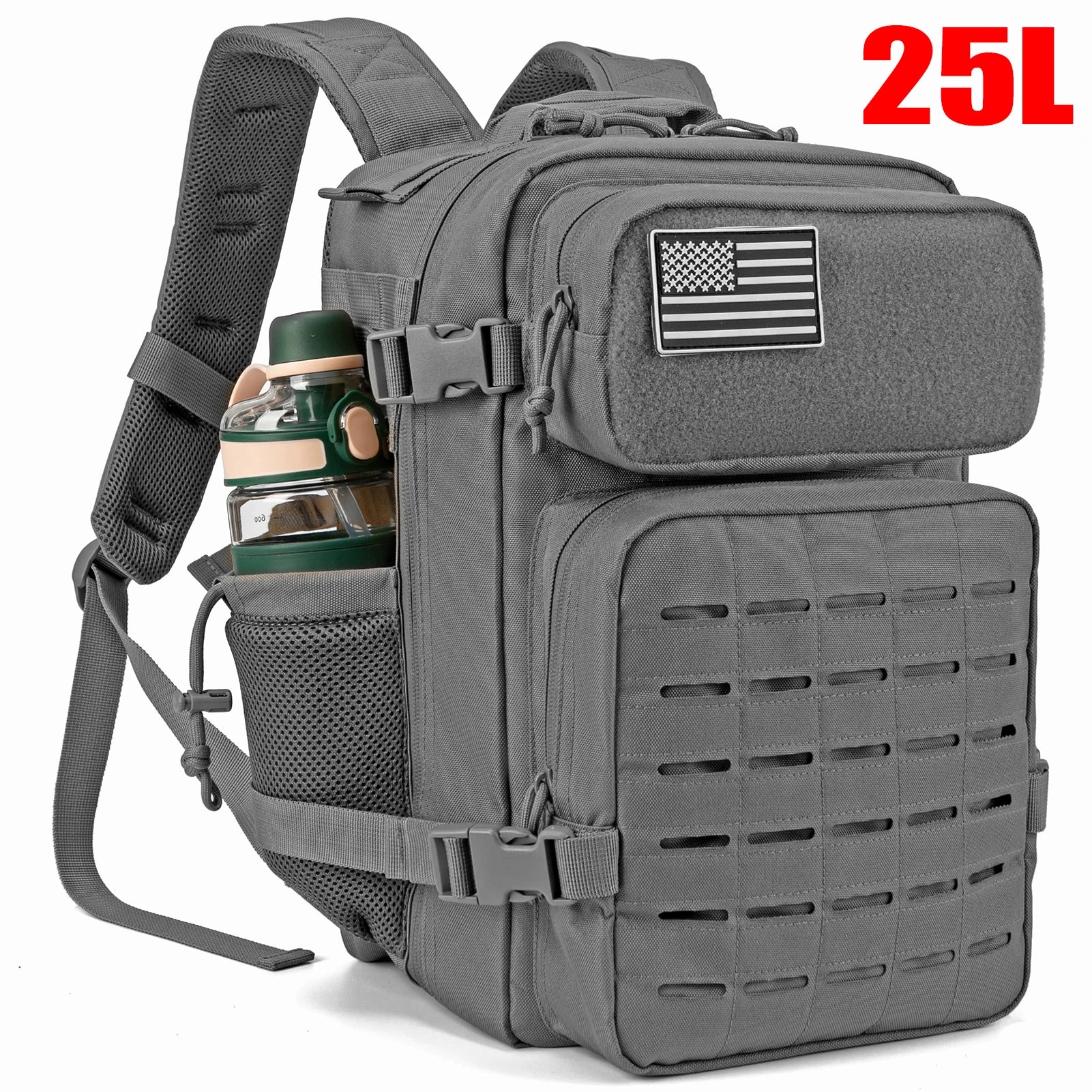 Tactical Backpack | 25L & 45L Travel Backpack with Water Bottle Holder | Versatile Outdoor Gear for Hiking and Daily Use
