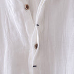 Theodore Willow Bologna Linen Shirt — Lightweight Short Sleeve Button-Down Beach Shirt, Breathable Summer Essential