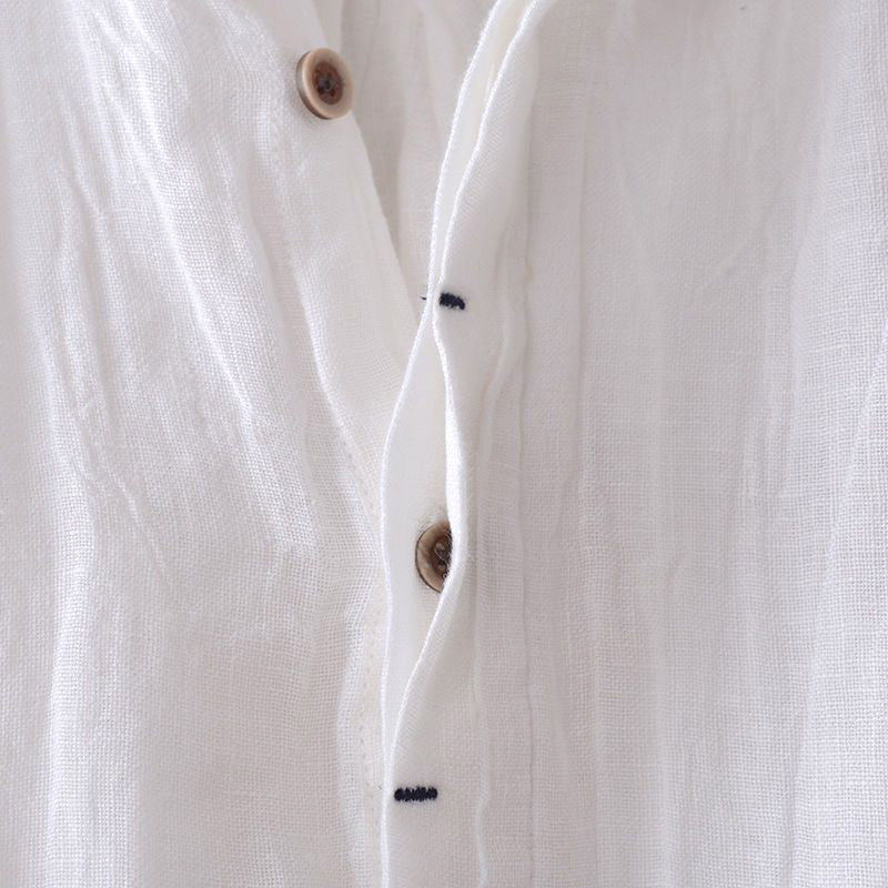 Theodore Willow Bologna Linen Shirt — Lightweight Short Sleeve Button-Down Beach Shirt, Breathable Summer Essential