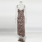 Lace V-Neck Backless Patchwork Maxi Dress