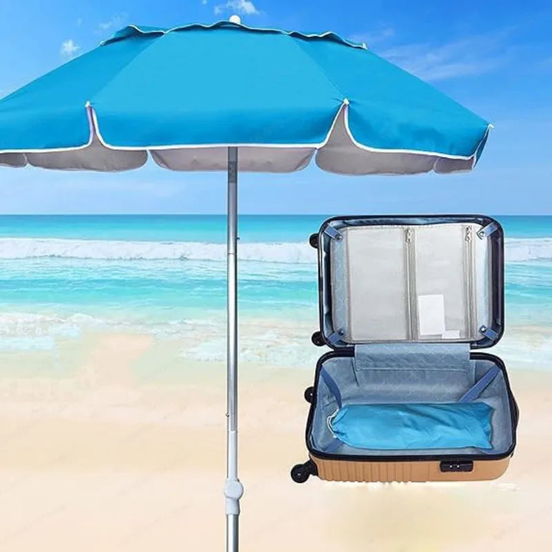 Travel Beach Umbrella | 6.5FT Windproof Sun Shade with Telescopic Design for Ultimate Protection