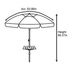 Ultimate Beach Parasol | 7 ft Beach Umbrella with UV Protection | Lightweight Design for Sun Safety and Portability