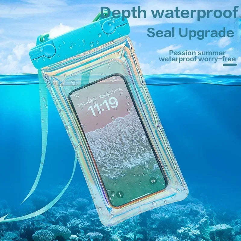 Universal Waterproof Phone Case | Floating Design for Safe Water Activities | Durable & Easy Access for Beach and Water Sports