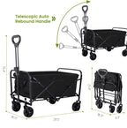 Utility Wagon Cart | Heavy Duty Foldable Design with All-Terrain Wheels | Perfect for Groceries and Outdoor Adventures