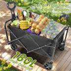 Utility Wagon Cart | Heavy Duty Foldable Design with All-Terrain Wheels | Perfect for Groceries and Outdoor Adventures