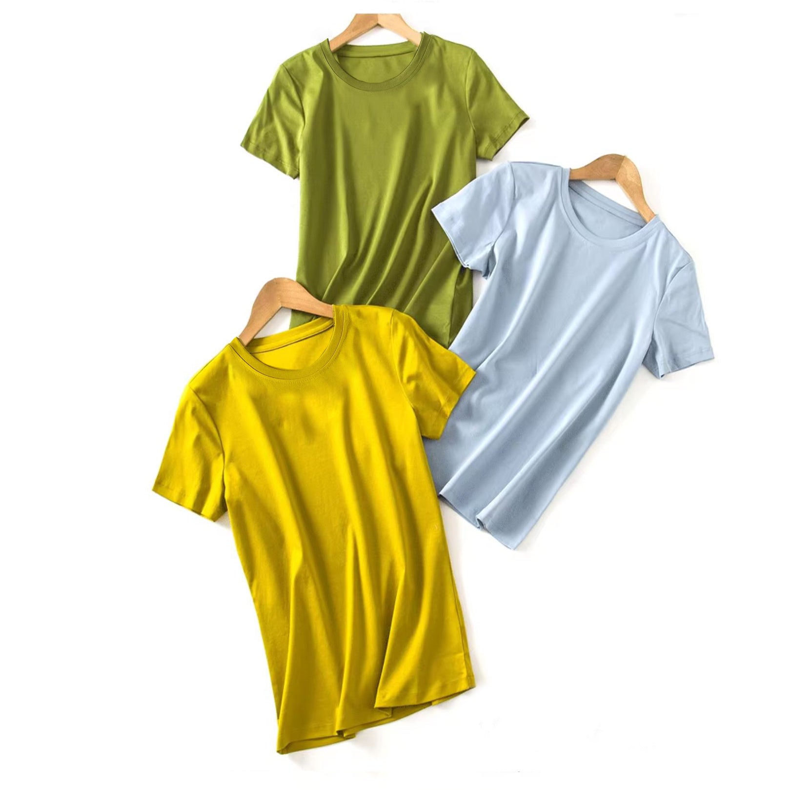 Women's Minimalist Cotton T-Shirt — Ultra Soft Luxury Basic Tee, Lightweight Breathable Premium Essential