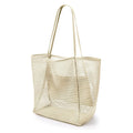 Versatile Beach Tote Bag | Large Capacity Polyester Beach Bag with Open Top Design | Stylish Tote for Travel and Shopping