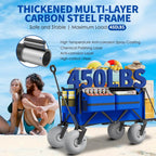 Versatile Beach Wagon | Heavy-Duty Beach Cart with All-Terrain Tires | Perfect for Sand Transport and Outdoor Fun