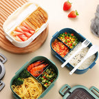 Versatile Bento Lunch Box | 1200ML Leakproof Container with Cutlery | Ideal Kids Lunch Box for School and Outdoor Use