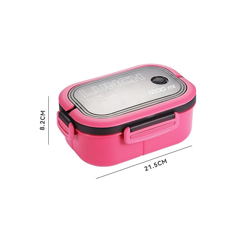 Versatile Bento Lunch Box | 1200ML Leakproof Container with Cutlery | Ideal Kids Lunch Box for School and Outdoor Use