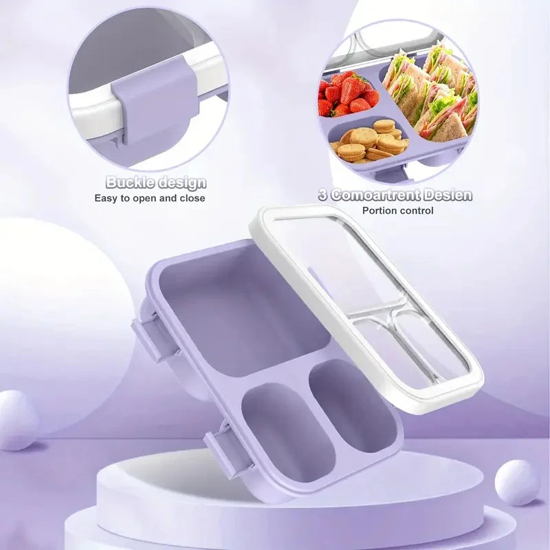 Versatile Bento Lunch Box | Leakproof Food Storage with Stackable Design | Ideal for Office and School Use