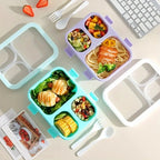 Versatile Bento Lunch Box | Leakproof Food Storage with Stackable Design | Ideal for Office and School Use