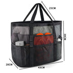 Versatile Mesh Beach Bag Tote with High Capacity Design | Ideal Organizer for Travel and Outdoor Activities