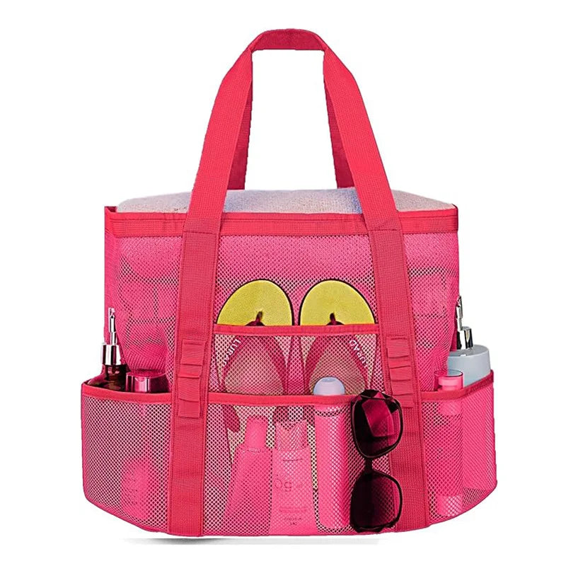 Versatile Mesh Beach Bag Tote with High Capacity Design | Ideal Organizer for Travel and Outdoor Activities