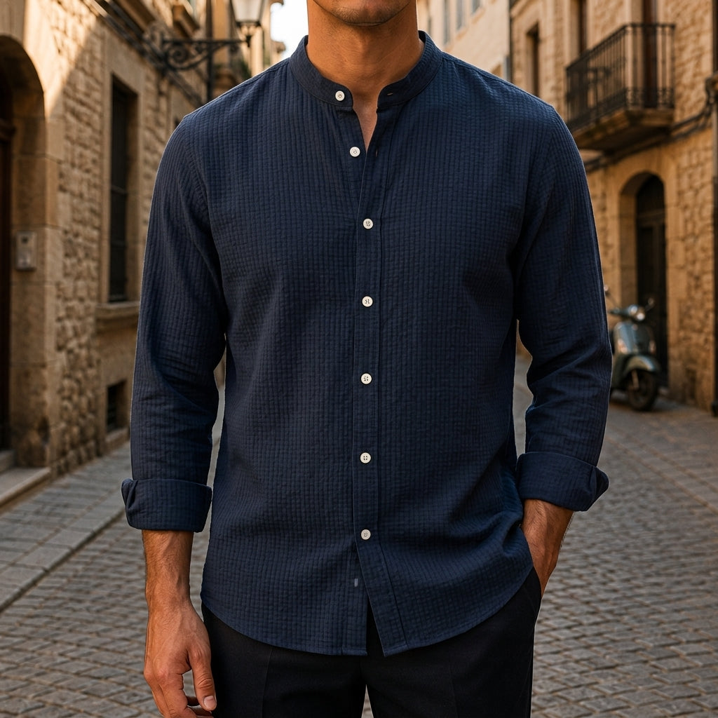 Waffle Textured Cotton Shirt for Comfortable Everyday Wear | Versatile Casual Top