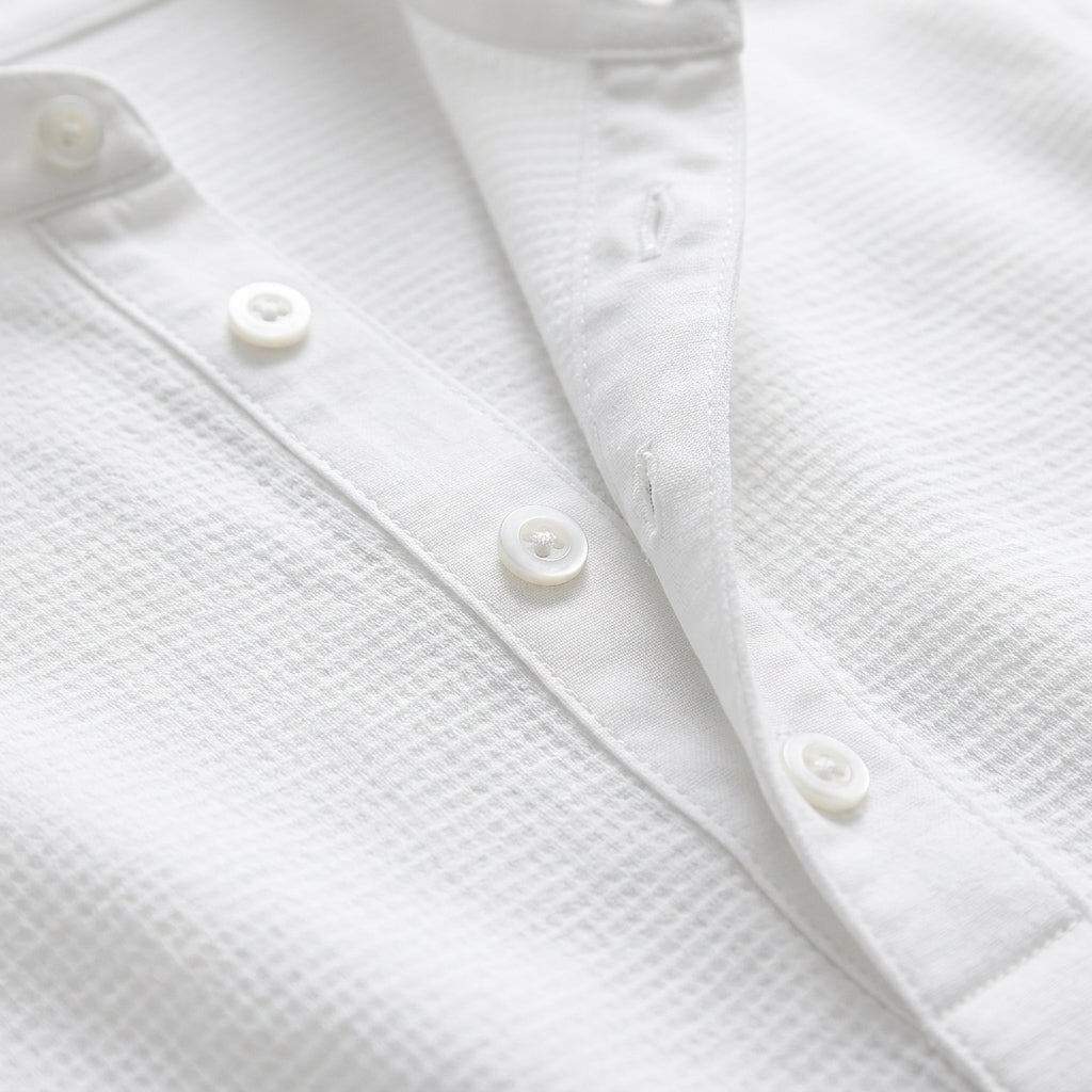 Waffle Textured Cotton Shirt for Comfortable Everyday Wear | Versatile Casual Top
