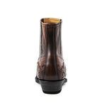 Embroidered Western Leather Ankle Boots - Unisex