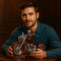 Motorcycle Glass Whiskey Decanter Bottle