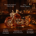 Motorcycle Glass Whiskey Decanter Bottle