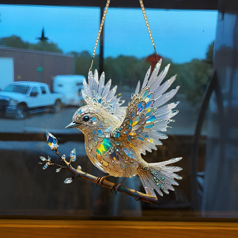 Bluebird Stained Glass Style Window Suncatcher