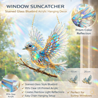Bluebird Stained Glass Style Window Suncatcher