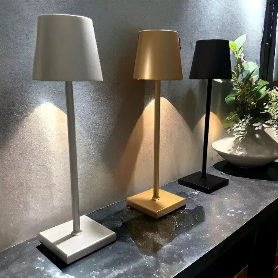 Wireless Rechargeable Table Lamp with Smart Touch Control | Elegant Cordless Design for Indoor and Outdoor Use
