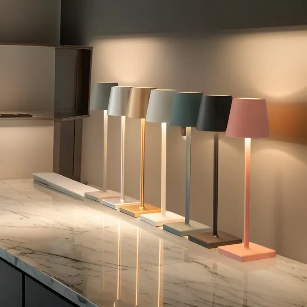 Wireless Rechargeable Table Lamp with Smart Touch Control | Elegant Cordless Design for Indoor and Outdoor Use